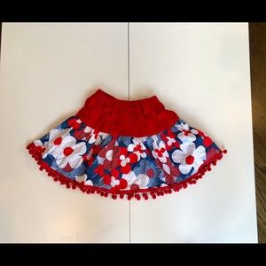 🧨 NWT 4th of July Girls Full Skirt-3T